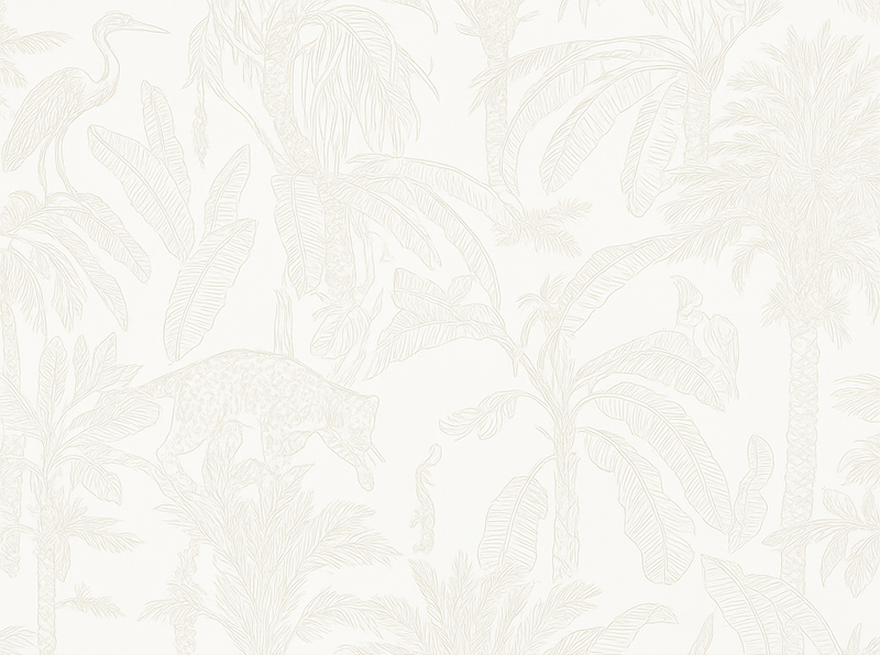 卧室乙烯基地毯浅米色丛林 - TenStickers