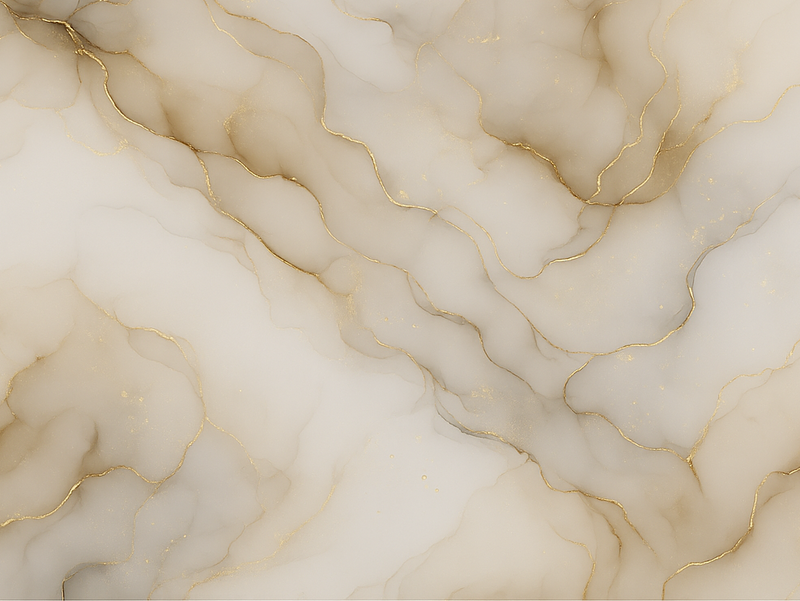 卧室乙烯基地毯大理石金色设计 - TenStickers