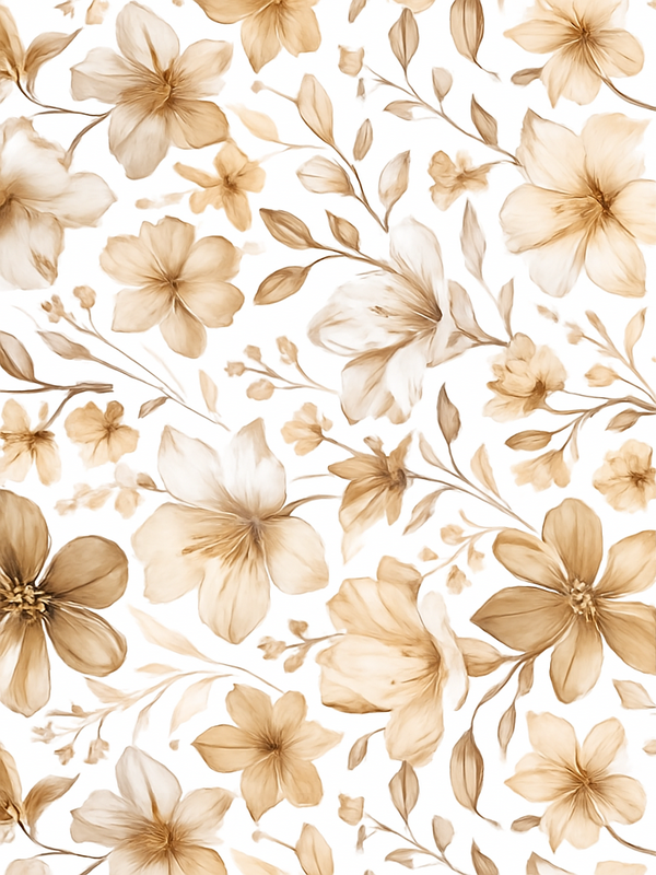 卧室乙烯基地毯真实花卉设计 - TenStickers