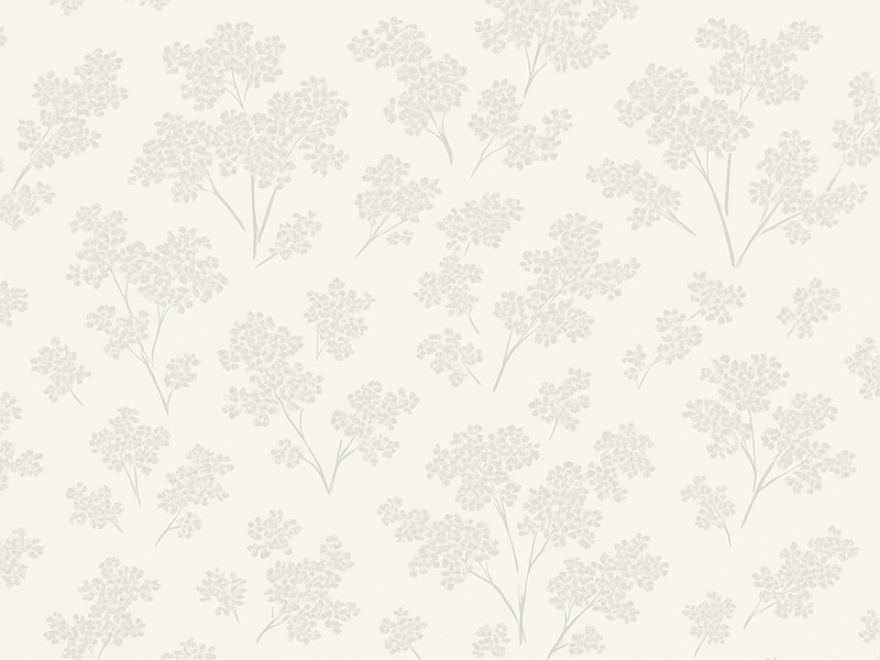 卧室乙烯基地毯简单白花图案 - TenStickers