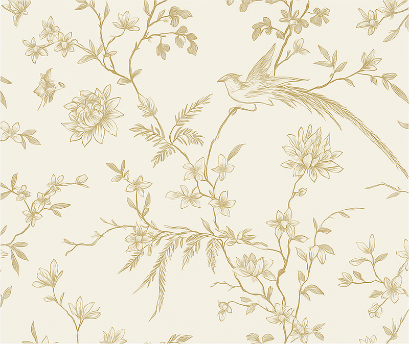 卧室乙烯基地毯优雅花卉图案 - TenStickers