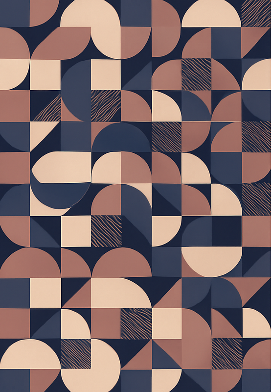 卧室乙烯基地毯抽象紫色几何设计 - TenStickers