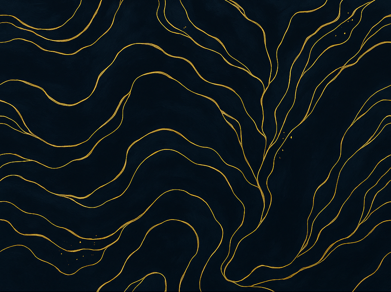 卧室乙烯基地毯深蓝色与金色大理石 - TenStickers