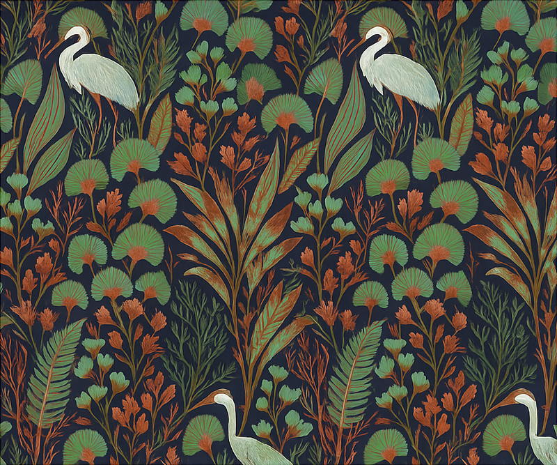 卧室乙烯基地毯展现异域亚洲自然风情 - TenStickers