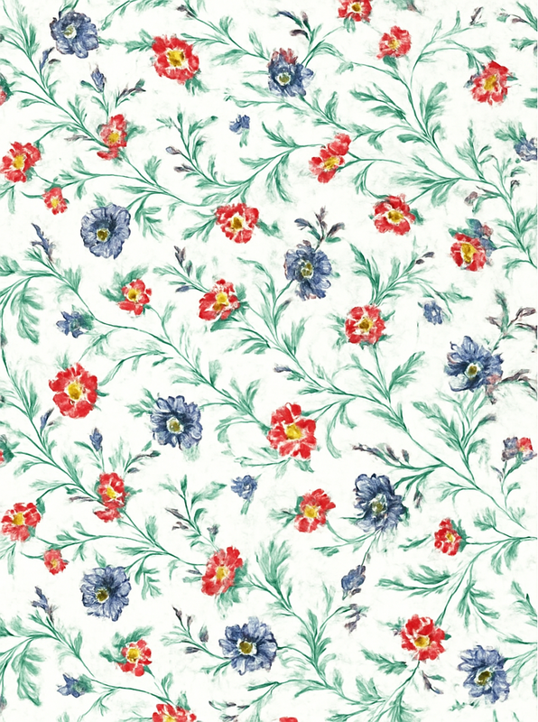 卧室乙烯基地毯复古花卉设计 - TenStickers