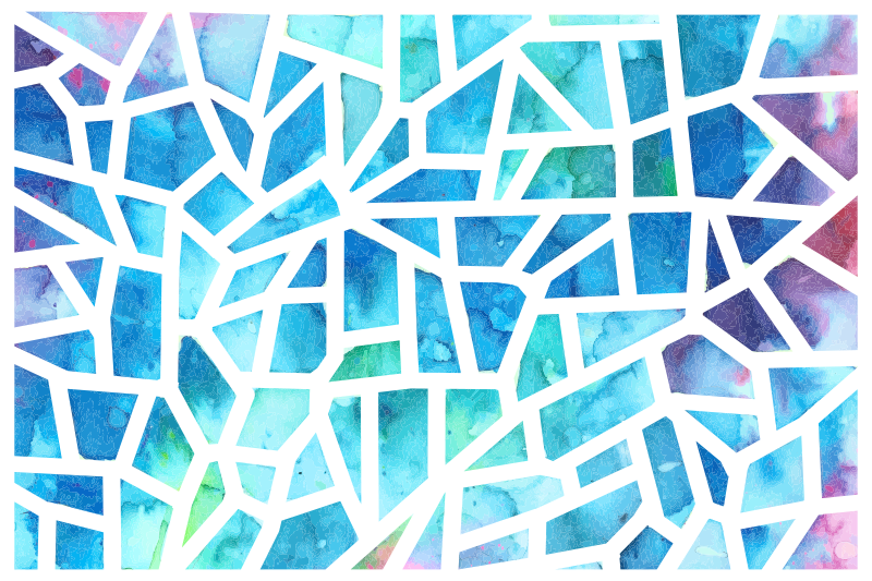 乙烯基地毯几何水彩三角玻璃马赛克 - TenStickers