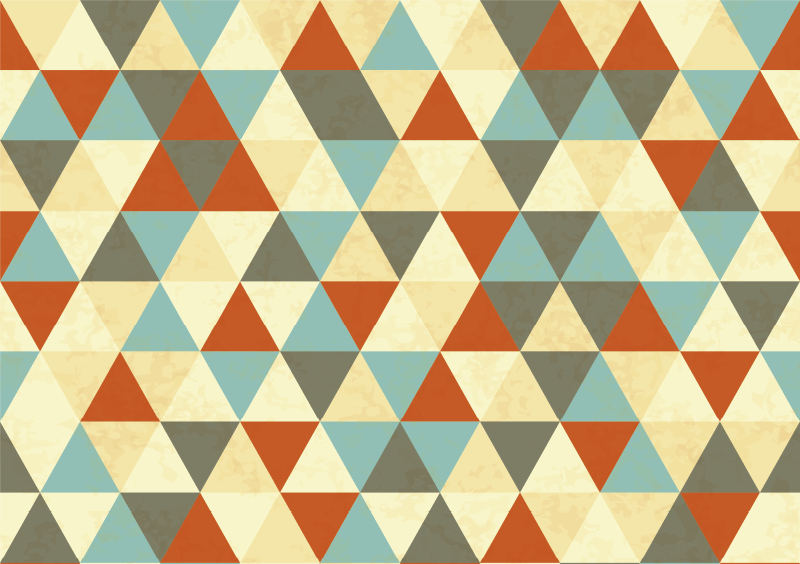 乙烯基地毯几何彩色三角形图案 - TenStickers