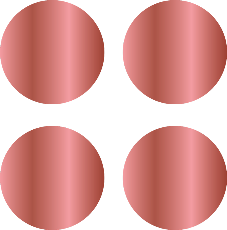 乙烯基地毯几何玫瑰金波点 - TenStickers