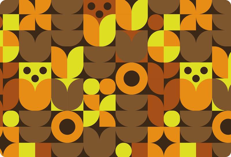 乙烯基地毯几何抽象70年代笔记本 - TenStickers