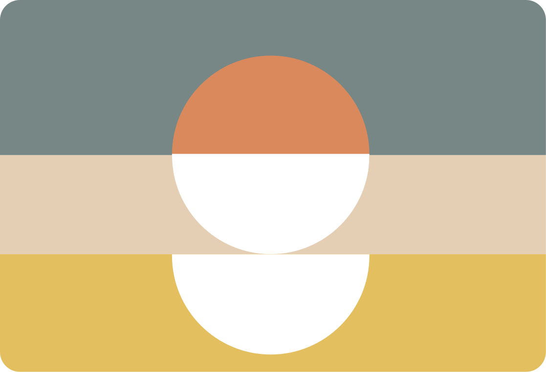 乙烯基地毯几何三条纹圆形旗帜抽象艺术 - TenStickers