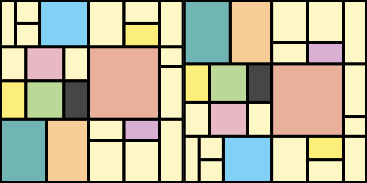 乙烯基地毯几何拼接色块 - TenStickers