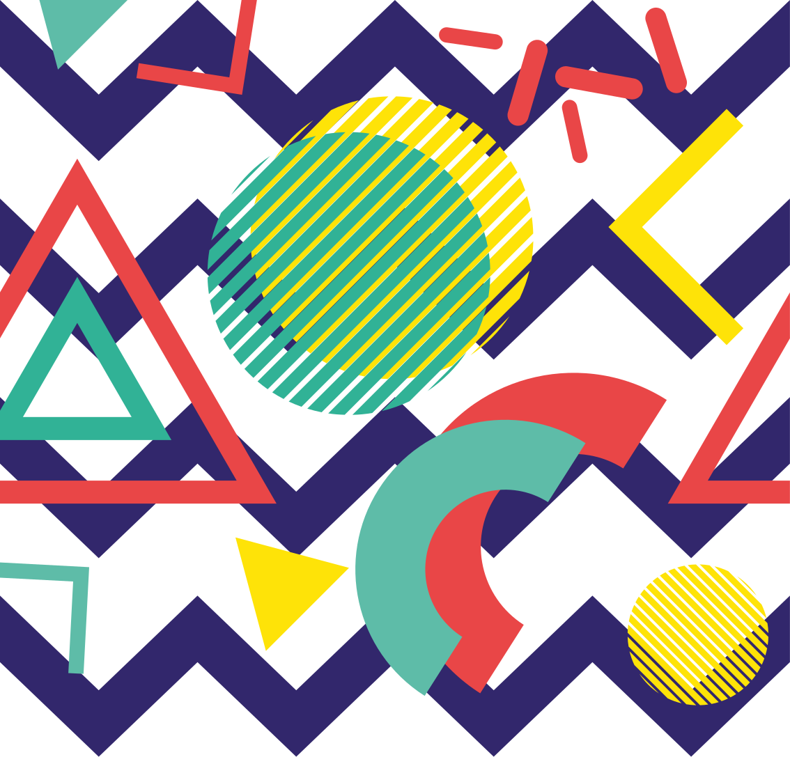 乙烯基地毯几何色彩缤纷图案 - TenStickers