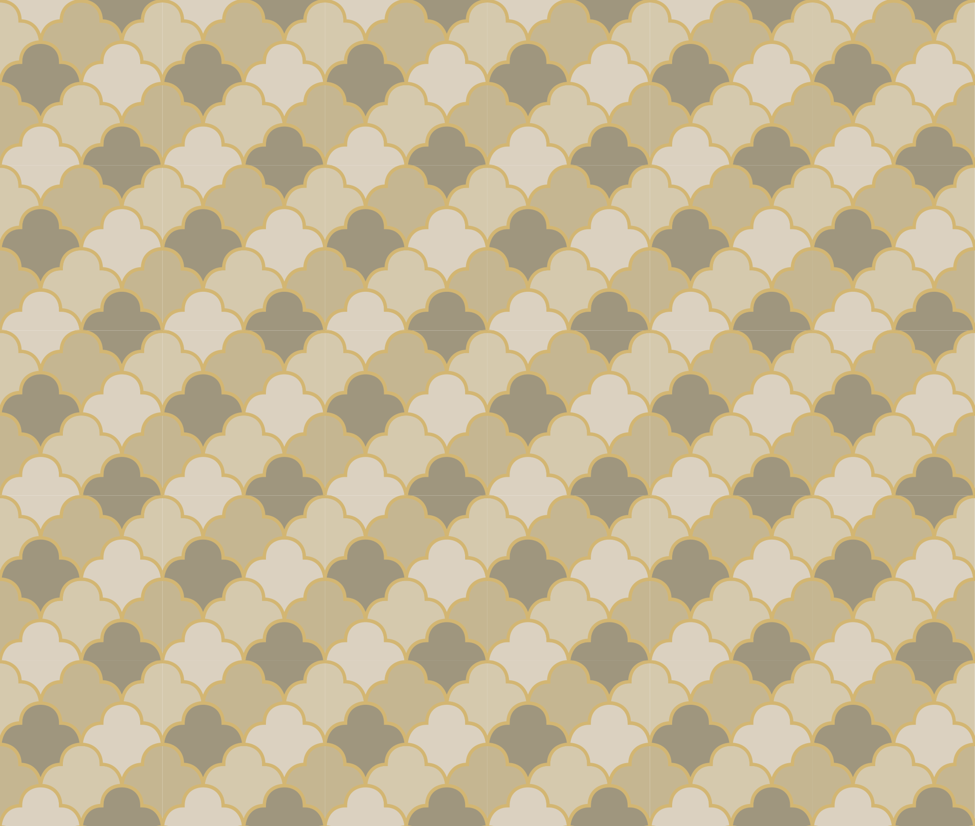 乙烯基地毯几何米色装饰艺术图案 - TenStickers