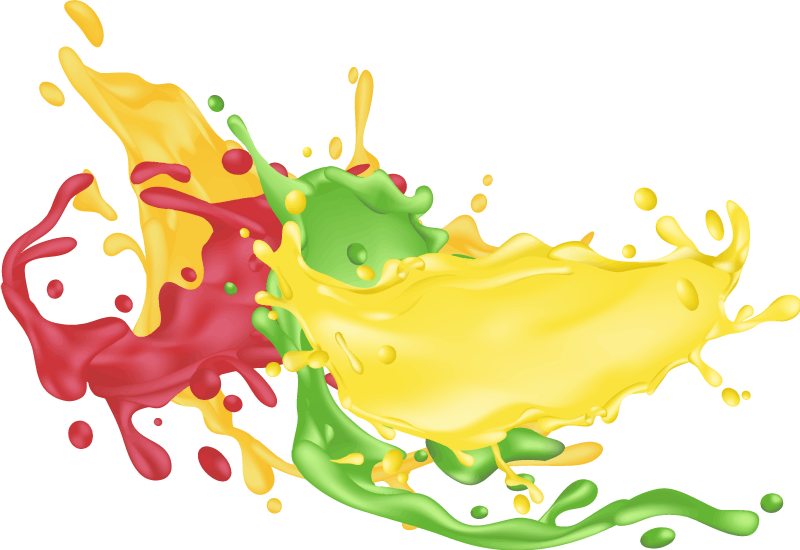 乙烯基地毯几何色彩飞溅形态 - TenStickers