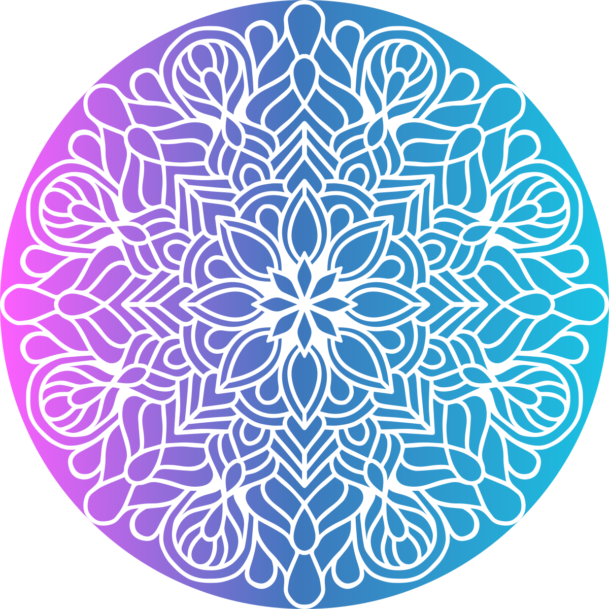 乙烯基地毯几何生动圆形图案 - TenStickers