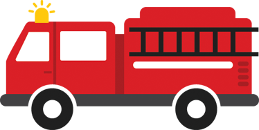 乙烯基地毯 儿童 消防车 - TenStickers