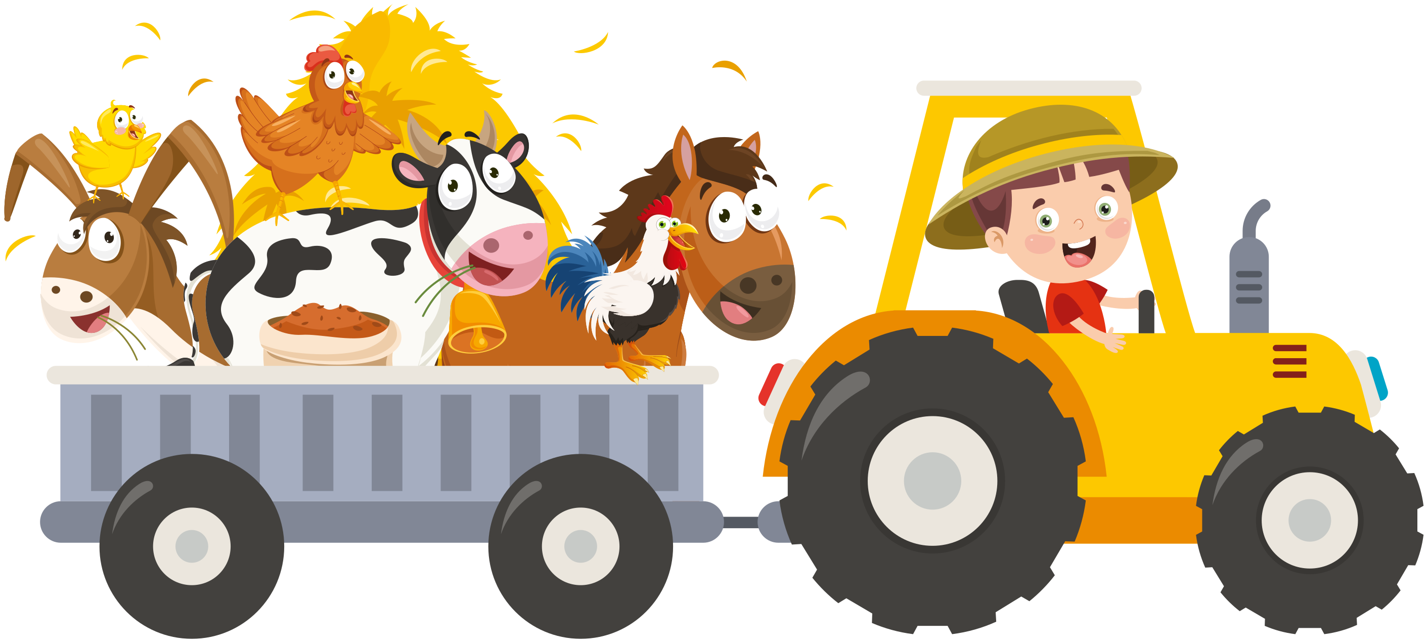 乙烯基地毯 儿童 小农夫与动物 - TenStickers