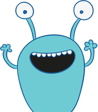 乙烯基地毯 儿童 蓝色怪兽衣柜贴纸 - TenStickers