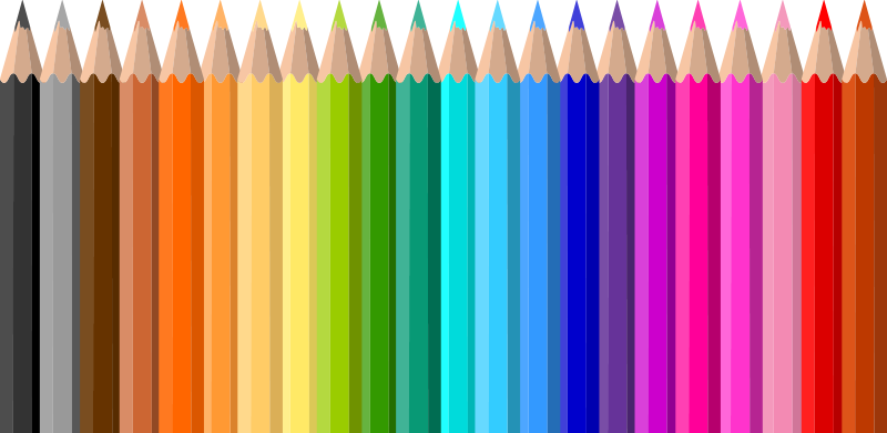 乙烯基地毯 儿童 彩色铅笔边缘装饰 - TenStickers