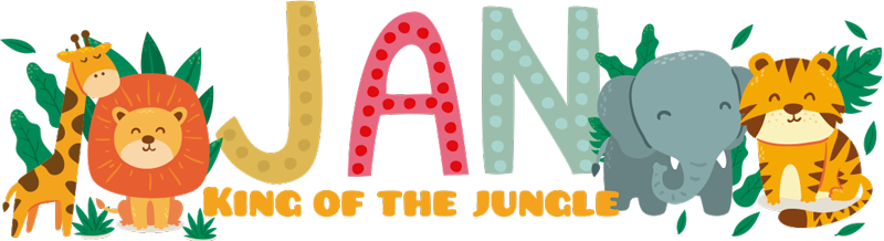 乙烯基地毯 儿童 丛林之王名字 - TenStickers