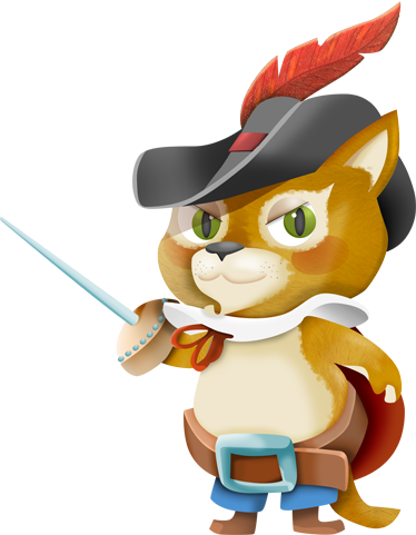 乙烯基地毯 儿童 穿靴子的猫 - TenStickers