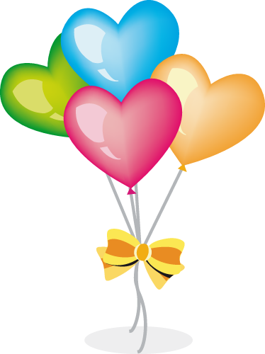 乙烯基地毯 儿童 心形气球 - TenStickers