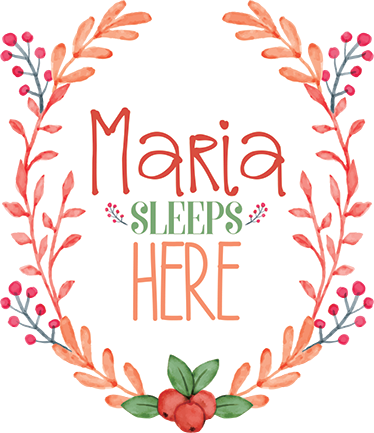 乙烯基地毯 儿童 在这里睡觉与名字 - TenStickers