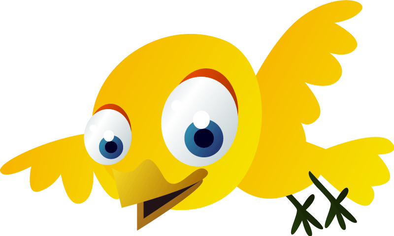 乙烯基地毯 儿童 黄色飞鸟 - TenStickers