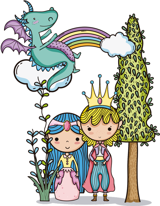 乙烯基地毯 儿童 魔法世界 - TenStickers