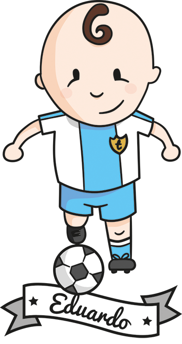 乙烯基地毯 儿童 足球运动员姓名 - TenStickers