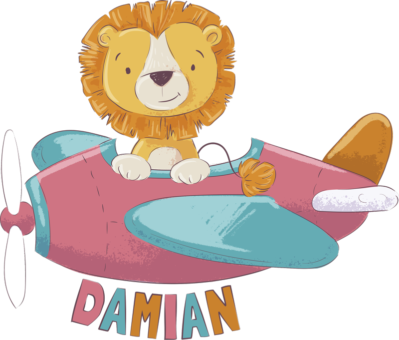 乙烯基地毯 儿童 名字狮子 - TenStickers