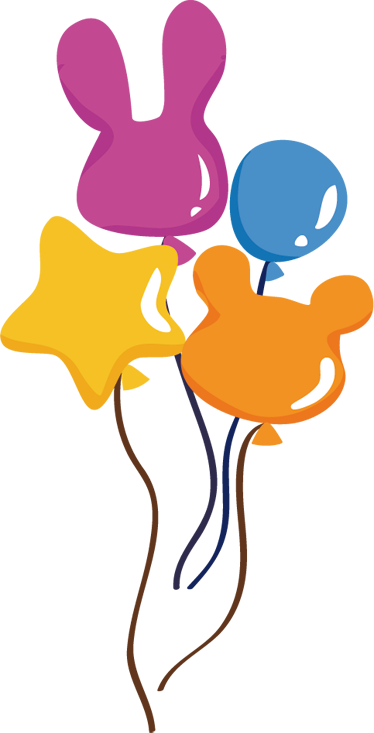 乙烯基地毯 儿童 动物造型气球 - TenStickers