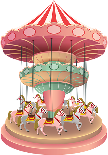 乙烯基地毯 儿童 公平旋转木马 - TenStickers