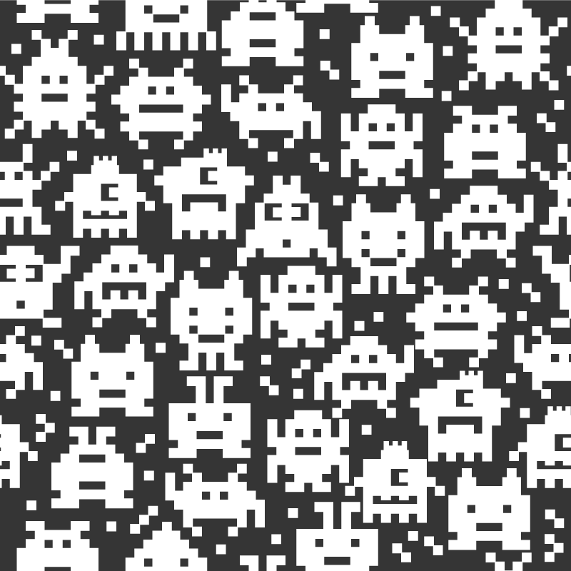 乙烯基地毯 儿童 视频游戏怪物 - TenStickers