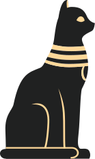 卧室乙烯基地毯埃及猫 - TenStickers