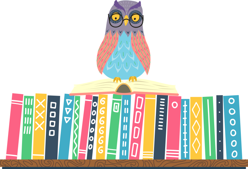 卧室乙烯基地毯卡通猫头鹰带眼镜 - TenStickers