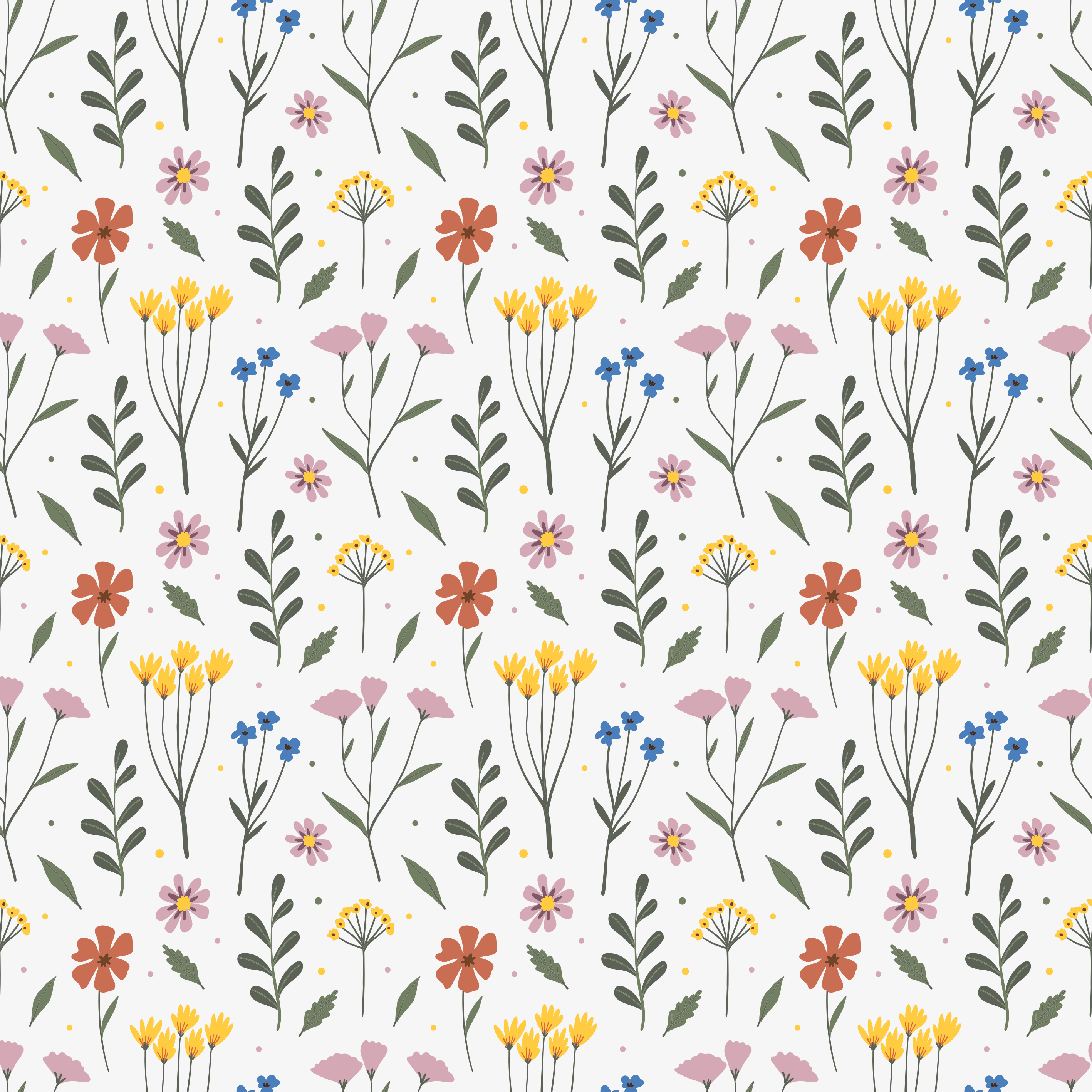 卧室乙烯基地毯花园多彩花卉图案 - TenStickers