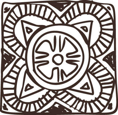 卧室乙烯基地毯民族花卉瓷砖设计 - TenStickers