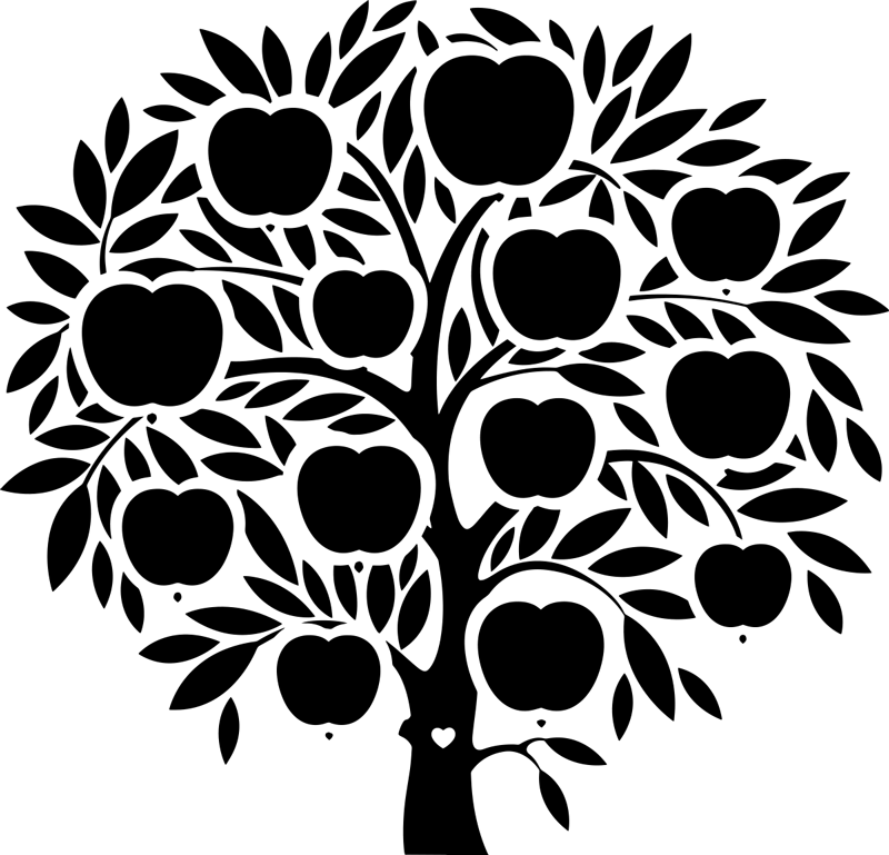 卧室乙烯基地毯 家谱名字 - TenStickers