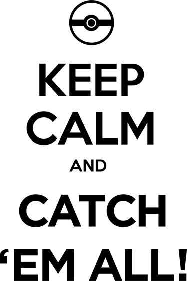 乙烯基地毯游戏保持冷静的宝可梦 - TenStickers