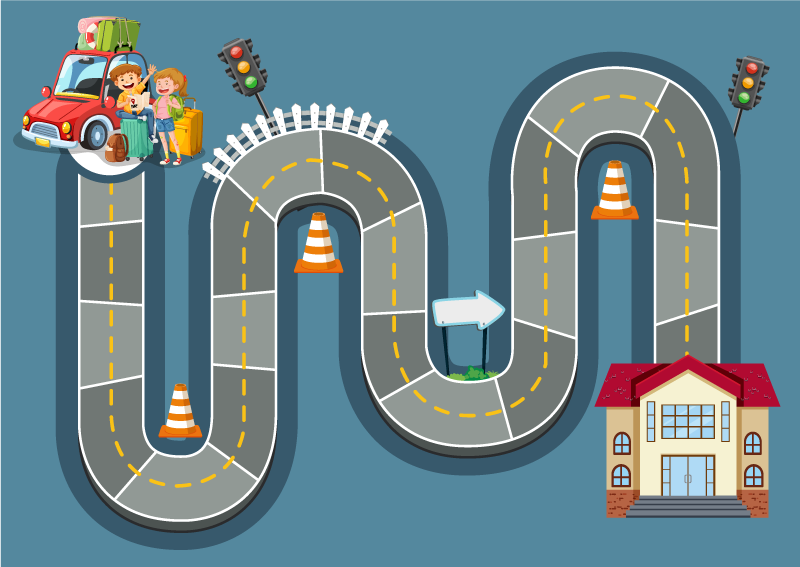 乙烯基地毯游戏适合桌游之路 - TenStickers