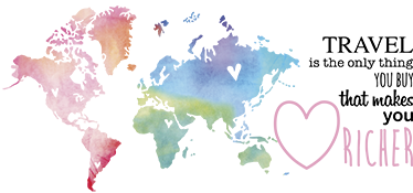 乙烯基地毯 世界地图与旅行文字设计 - TenStickers