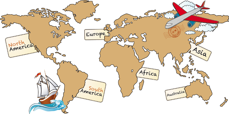 乙烯基地毯 世界地图英语版 - TenStickers