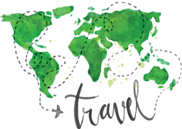 乙烯基地毯装饰世界地图旅行款 - TenStickers