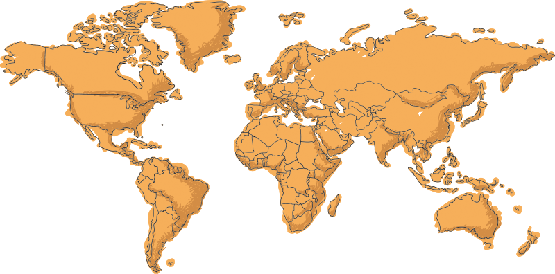 乙烯基地毯青少年世界地图款式 - TenStickers