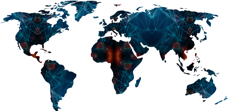 乙烯基地毯 世界几何地图 - TenStickers
