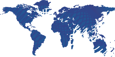 乙烯基地毯蓝色波浪世界地图 - TenStickers