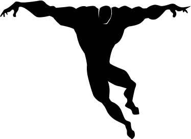 乙烯基地毯 儿童 超级英雄跳跃图案 - TenStickers