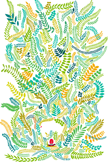 乙烯基地毯 儿童 北方美丽阅读幻想地垫 - TenStickers