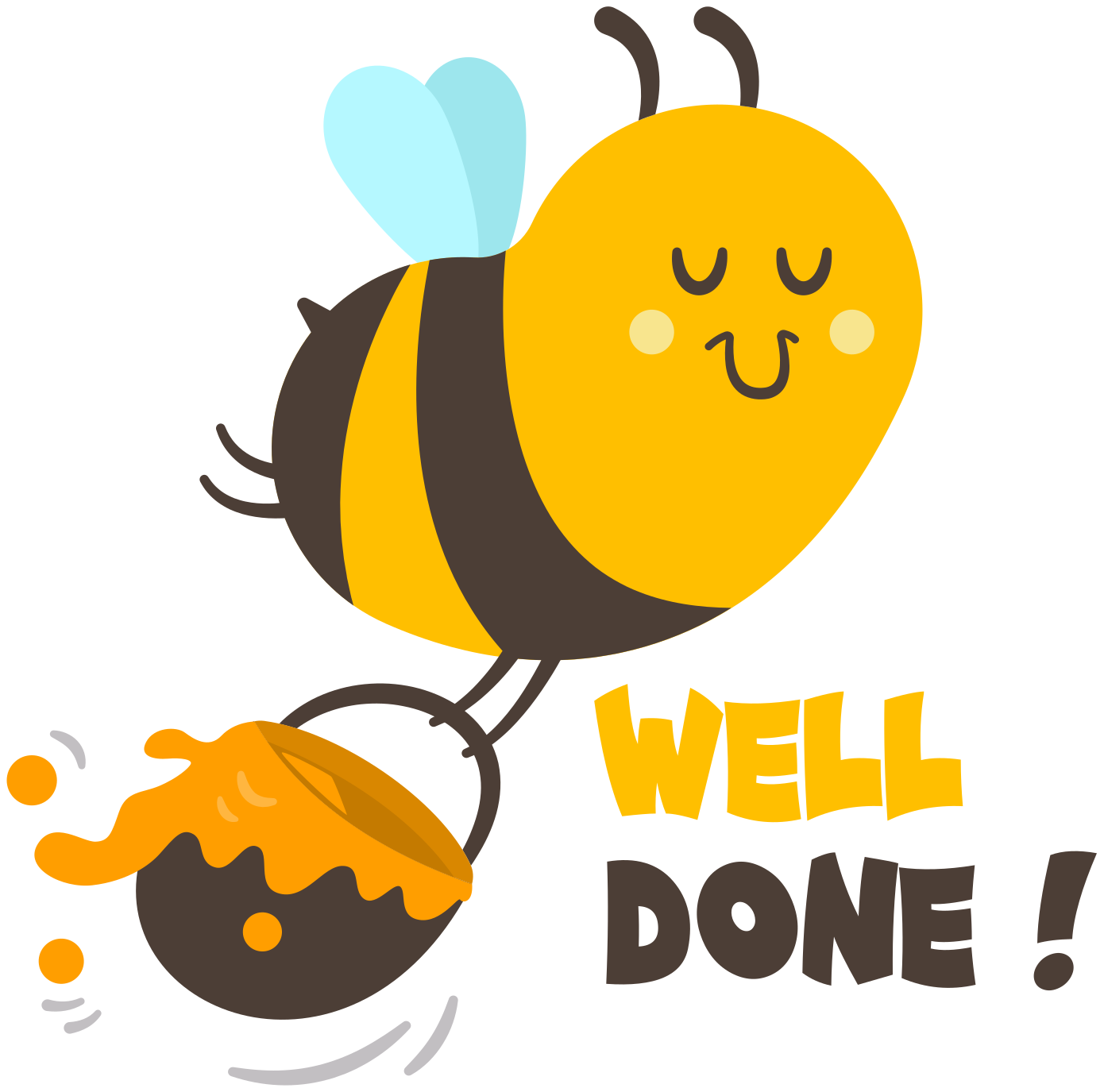 乙烯基地毯 儿童 忙碌的小蜜蜂做得好 - TenStickers